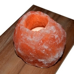 Bougeoir en Cristal de Sel Himalaya Rock 500g