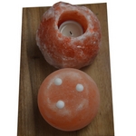 Bougeoir en Cristal de Sel Himalaya Rock 500g