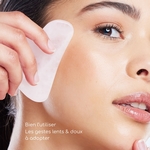 1 Gua Sha en Quartz Rose + Housse