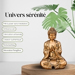 Statuette Bouddha Dorée Méditation 3
