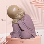 Statuette Bouddha Bébé Rose en Réflexion