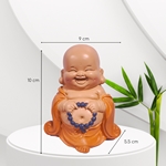 Statuette Bouddha Rieur Toge Orange