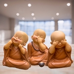 Trio de statues de Bonzes mythiques