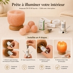 Lampe avec 4 boules de massage en Sel d'Himalaya
