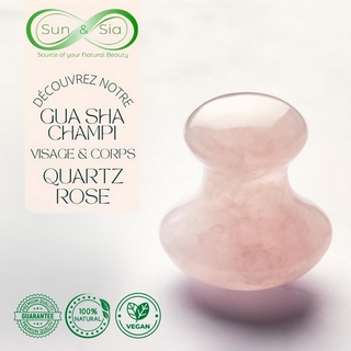 11 Champi GuaSha en Quartz rose<br/>+ 1 offert