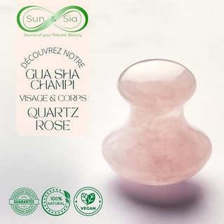 11 Champi Gua Sha en Quartz rose + 1 Offert