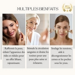 1 Masseur Visage en Pierre de Jade - Blanc + Housse