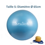 11 Ballon de Yoga / Fitness Taille M 65 cm Bleu + 1 Offert