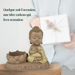 Statue Bougeoir Bouddha en Méditation