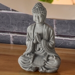 Statuette Bouddha Grise Méditation 2