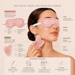Kit Masque Yeux ThermoConfort et GuaSha Quartz Rose + Housse