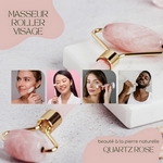 11 Masseur Visage en Quartz Rose + 1 Offert