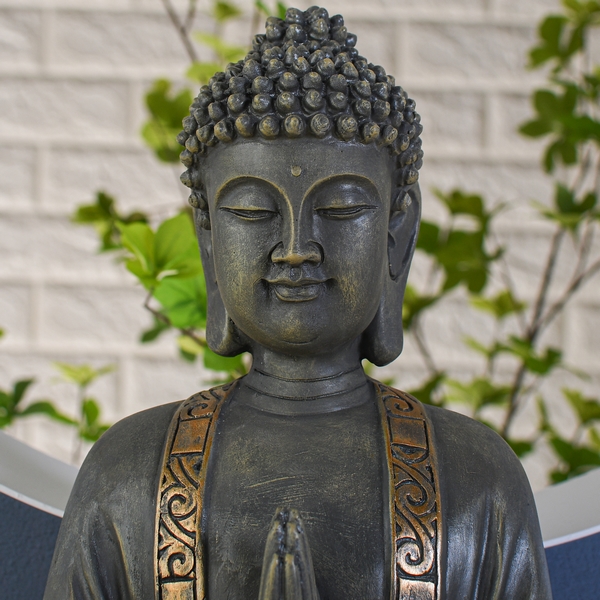 Très belle statue Bouddha de la sérénité style ancien Japon Deco Zen