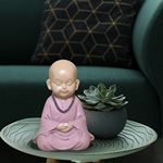 Statuette Bouddha Bébé Rose en Prière