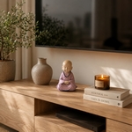 Statuette Bouddha Bébé Rose en Prière
