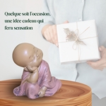 Statuette Bouddha Bébé Rose Tête Posée