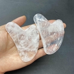 1 Gua Sha en Cristal de Roche + Housse