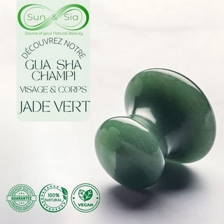 1 Champi GuaSha en Jade Vert