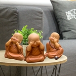 Trio de statues de Bonzes mythiques