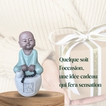 Statue bouddha Porte encens PROGRESSION