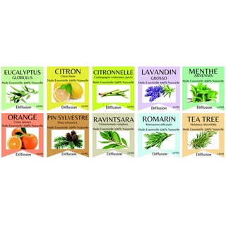 10 Huiles Essentielles - 10 ml + 1 Trousse Offerte