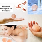 Lampe avec 4 boules de massage en Sel d'Himalaya