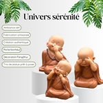Trio de statues de Bonzes mythiques