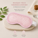Kit Masque Yeux ThermoConfort et GuaSha Quartz Rose + Housse