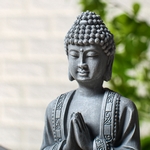 Statuette Bouddha Grise Méditation 2