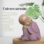 Statuette Bouddha Bébé Rose en Réflexion