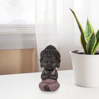 Statuette Bouddha Toge Jaune Zen’Light - Décoration Feng Shui, Porte-Bonheur 10.7 Cm