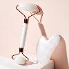 Duo Gua Sha Cristal de Roche + Rouleau Jade Blanc