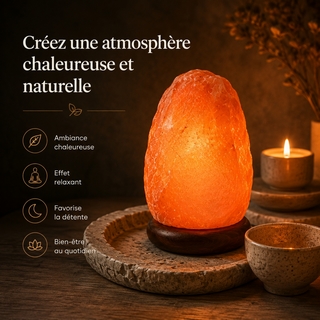 Lampe en Cristal de Sel d'Himalaya de 4 à 6 kg  