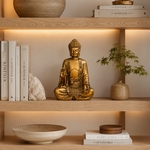 Statue Bodhi Or - H 19cm