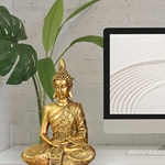 Statue Bouddha Doré Sanci