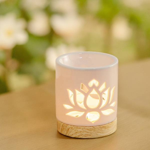 Brûleur D'encens En Céramique Lotus - Pour Bâtonnets Et Cônes, Décor Zen