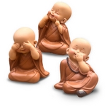 Trio de statues de Bonzes mythiques