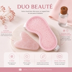 Kit Masque Yeux ThermoConfort et GuaSha Quartz Rose + Housse