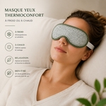 Kit Masque Yeux ThermoConfort et GuaSha Jade Vert + Housse