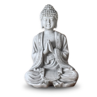 Statuette Bouddha Grise Méditation 2
