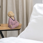 Statuette Bouddha<br/> Bébé Rose en méditation