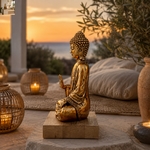 Statue Bodhi Or - H 19cm