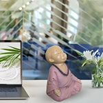 Statuette Bouddha<br/> Bébé Rose en méditation