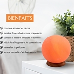 Lampe USB  en Cristal de Sel d'Himalaya Sphère
