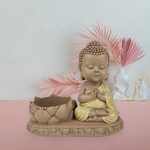 Statue Bougeoir Bouddha en Méditation