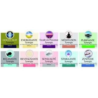 10 Synergie d'huiles essentielles - 10 ml + 1 Trousse offerte