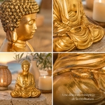 Statue Bouddha Méditation Or