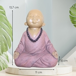 Statuette Bouddha<br/> Bébé Rose en méditation