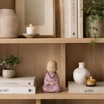 Statuette Bouddha Bébé Rose en Prière