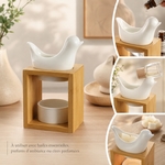 Brûle parfum Série Naturéa<br />Birdy Blanc